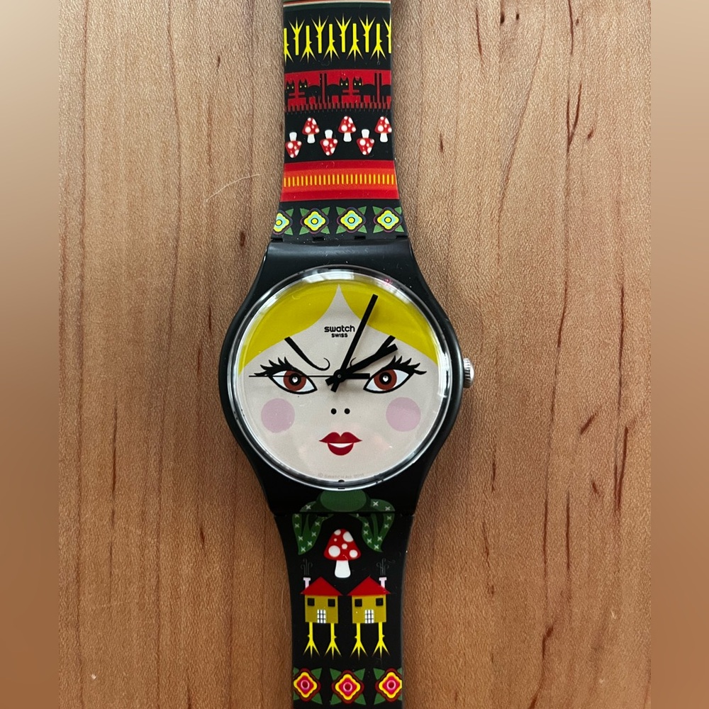 NIB Authentic Swatch Baba Yaga Watch never worn - RARE, Collector’s Item